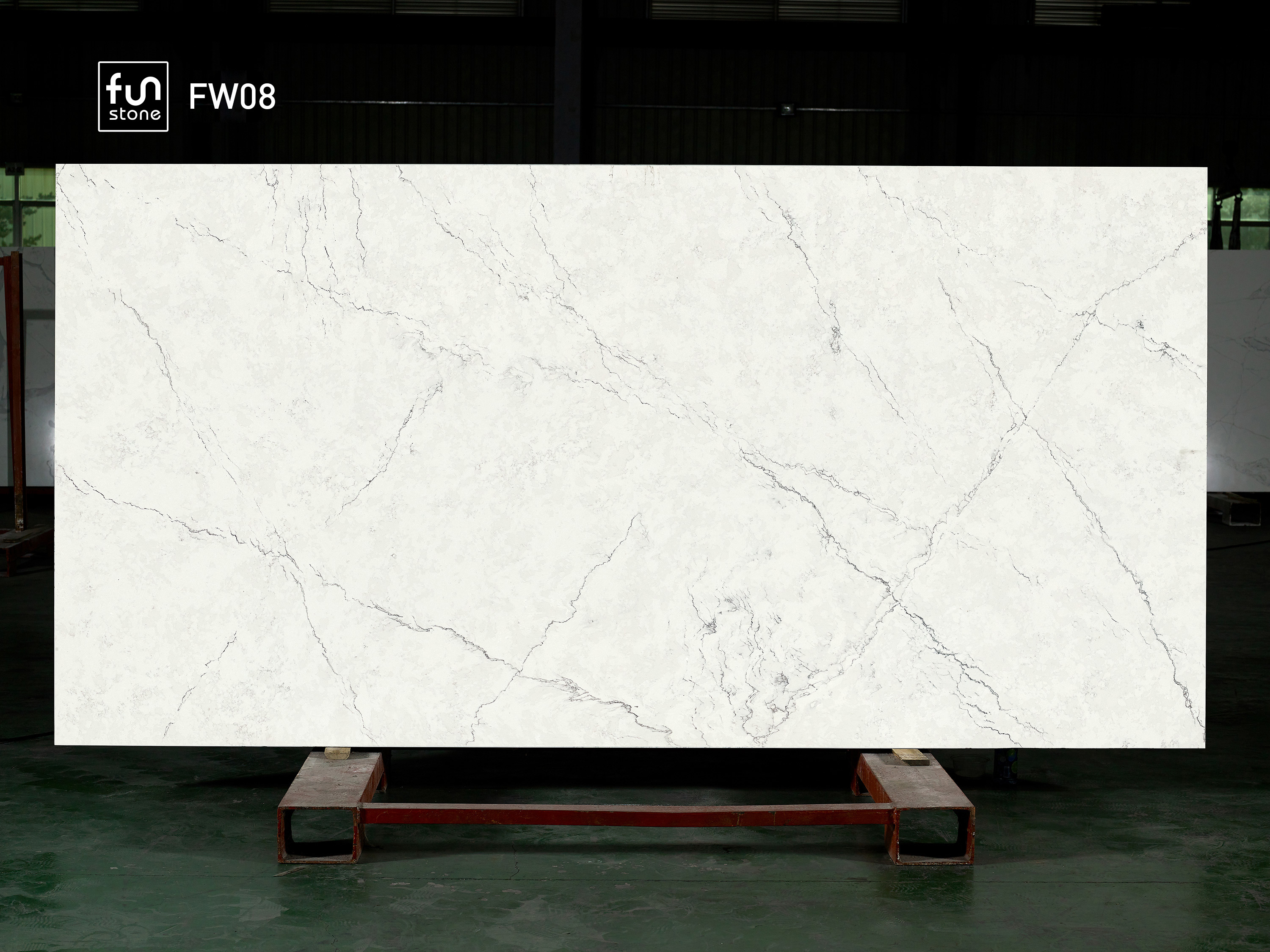 Engineered Quartz Calacatta Series FW08 Alice Grey for Countertops , Vanity , Prefab , Tiles , Walls 